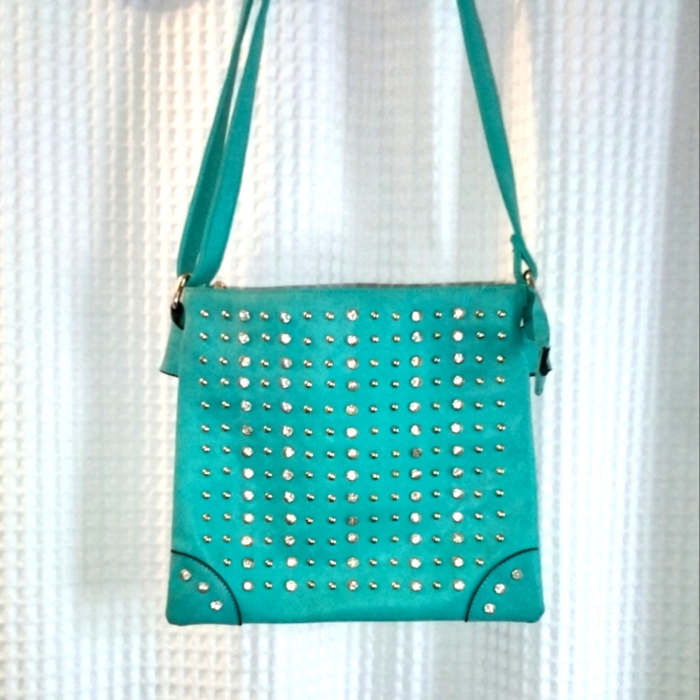 Aqua Crossbody Purse